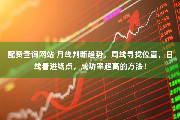 配资查询网站 月线判断趋势，周线寻找位置，日线看进场点，成功率超高的方法！